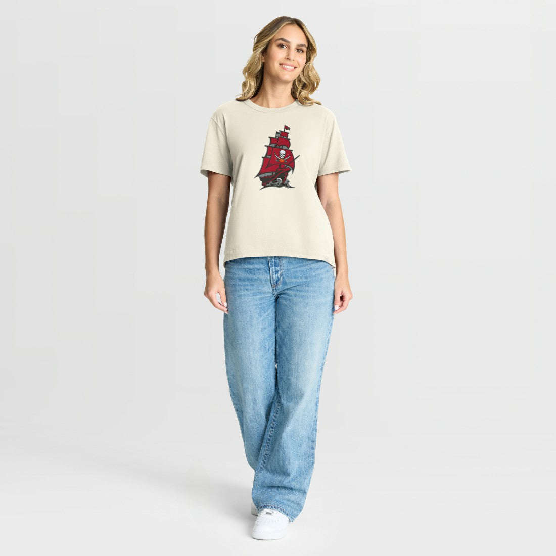 Tampa Bay Buccaneers Women's Dove Legacy T-Shirt - Cream cheap