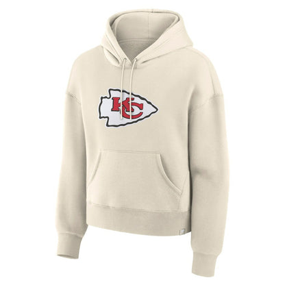 Kansas City Chiefs Women's Dove Legacy Pullover Hoodie - Cream outlet