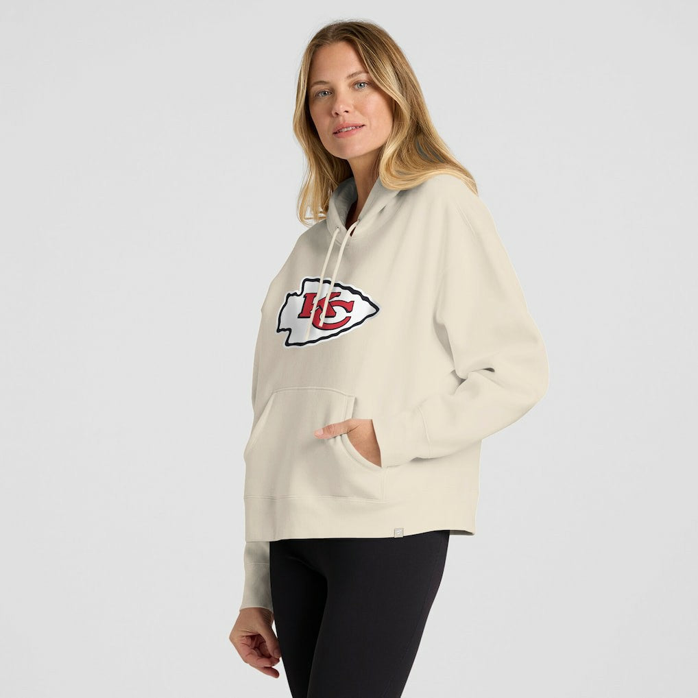 Kansas City Chiefs Women's Dove Legacy Pullover Hoodie - Cream outlet