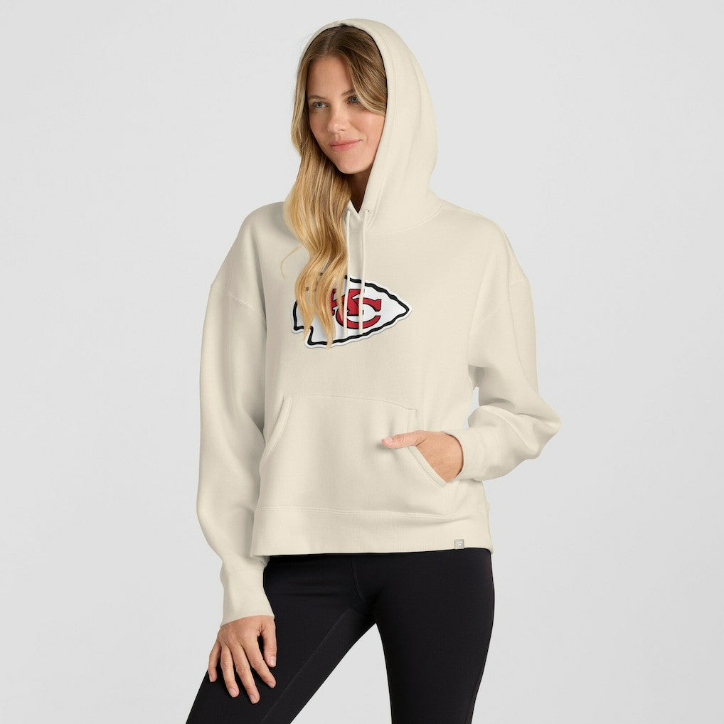 Kansas City Chiefs Women's Dove Legacy Pullover Hoodie - Cream outlet