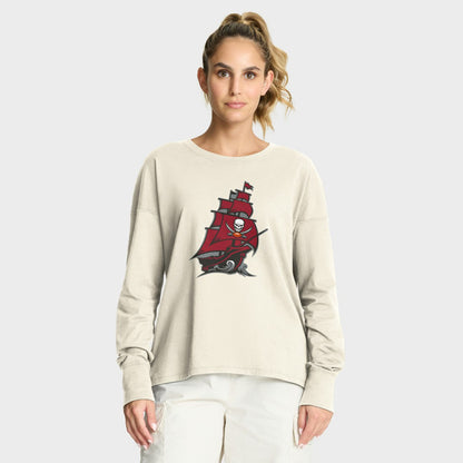 Tampa Bay Buccaneers Women's Dove Legacy Long Sleeve T-Shirt - Cream on sale