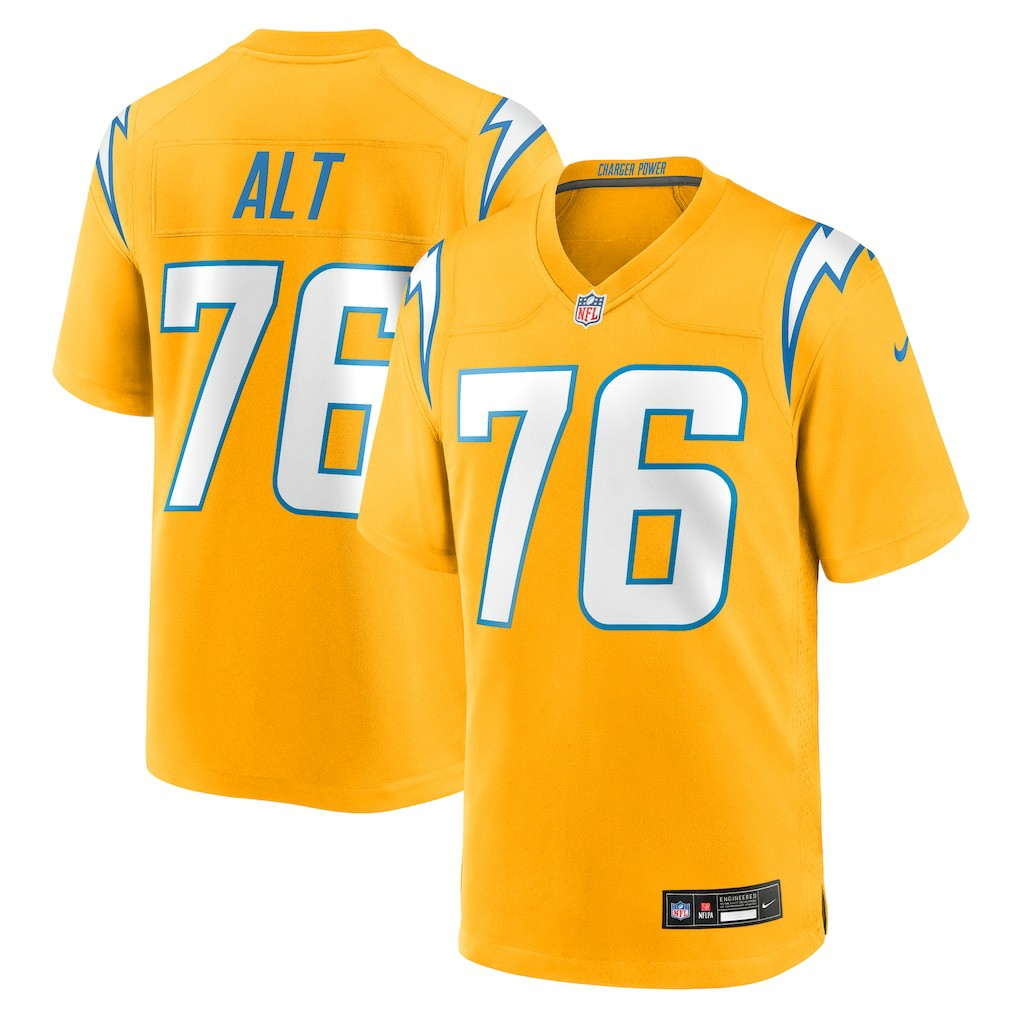 Joe Alt Los Angeles Chargers Alternate Charger Power Game Player Jersey - Gold | Nike outlet