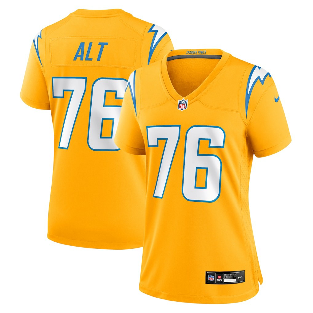 Joe Alt Los Angeles Chargers Women's Alternate Charger Power Game Jersey - Gold | Nike online