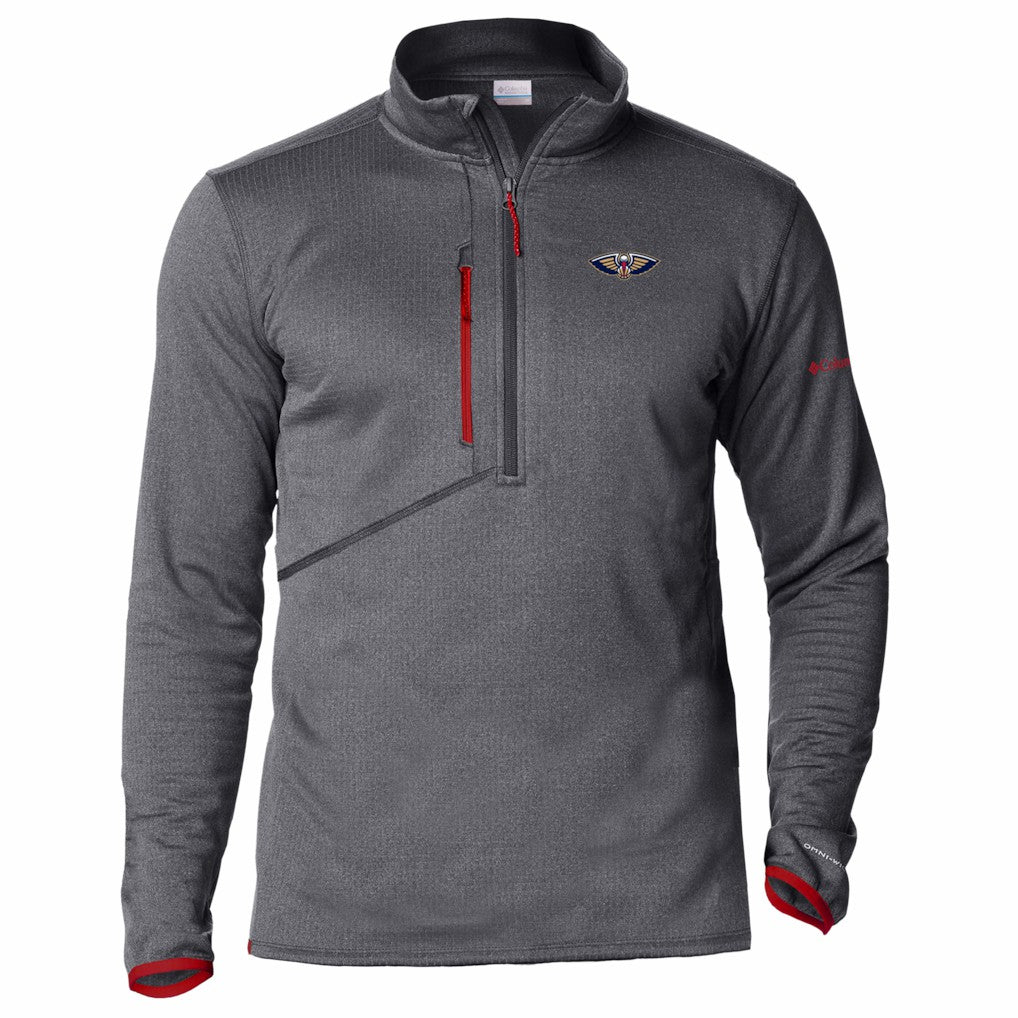 New Orleans Pelicans Park View Fleece Half-Zip Top - Red | Columbia sale