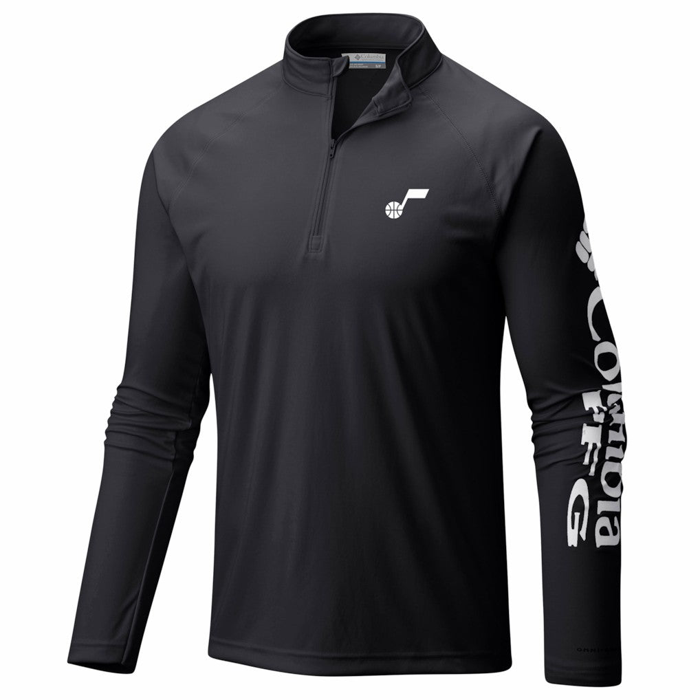 Utah Jazz PFG Terminal Tackle Quarter-Zip Top - Black | Columbia sale