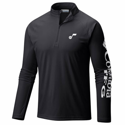Utah Jazz PFG Terminal Tackle Quarter-Zip Top - Black | Columbia sale