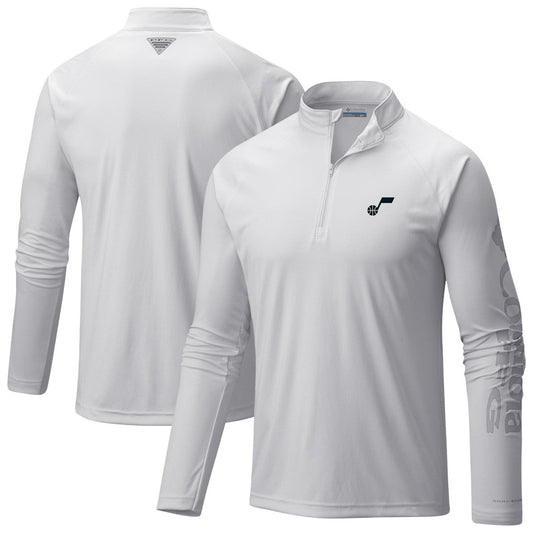 Utah Jazz PFG Terminal Tackle Quarter-Zip Top - White | Columbia outlet