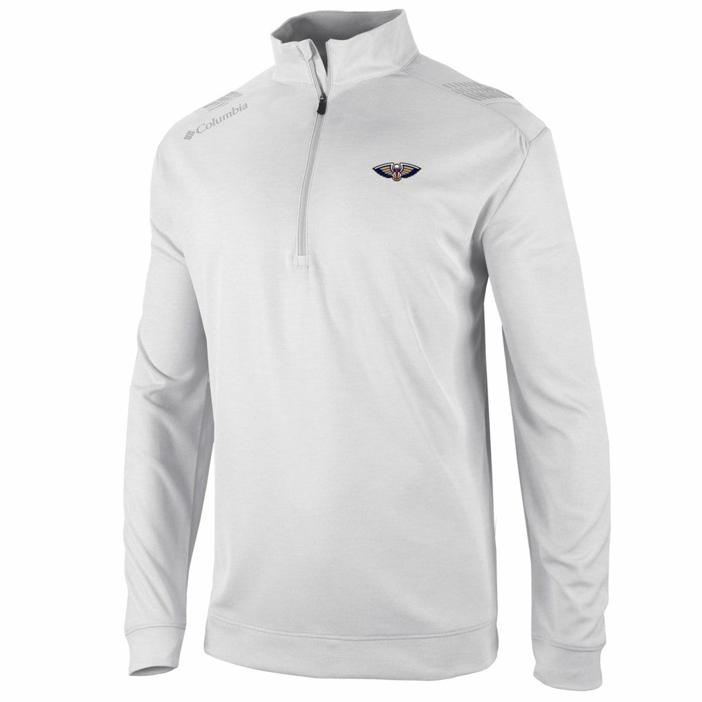 New Orleans Pelicans Oakland Downs Omni-Wick Quarter-Zip Top - White | Columbia for sale