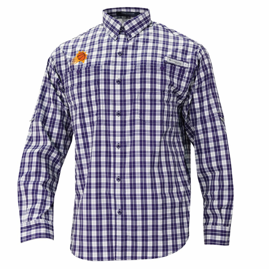 Phoenix Suns Super Tamiami Omni-Shade Long Sleeve Button-Down Shirt - Purple | Columbia sale