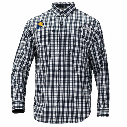 Indiana Pacers Super Tamiami Omni-Shade Long Sleeve Button-Down Shirt - Navy | Columbia discount