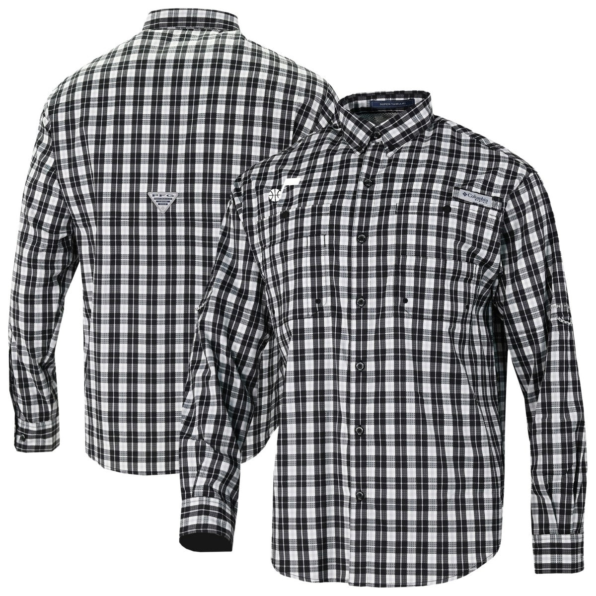 Utah Jazz Super Tamiami Omni-Shade Long Sleeve Button-Down Shirt - Black | Columbia sale