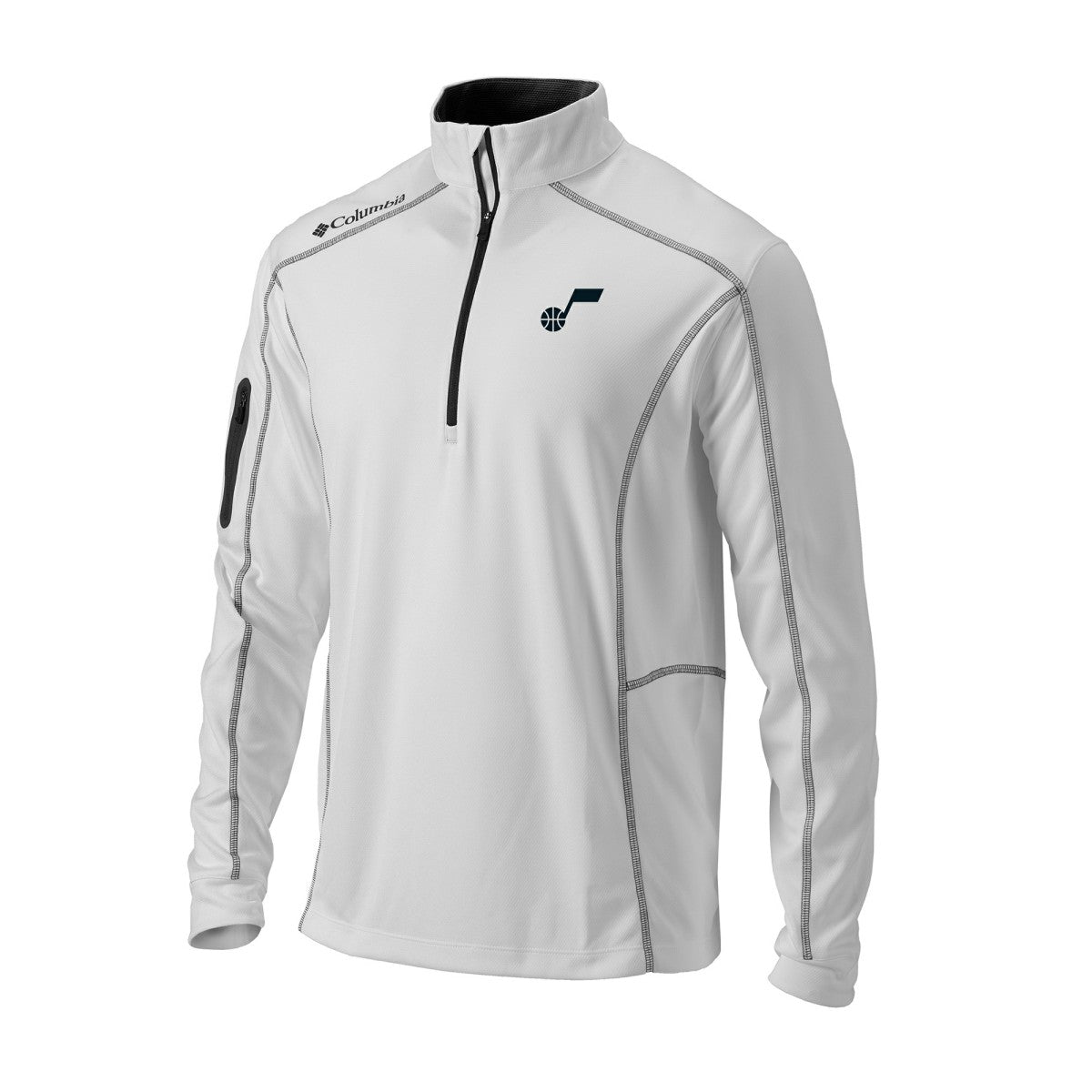 Utah Jazz Omni-Wick Shotgun Quarter-Zip Jacket - White | Columbia on sale