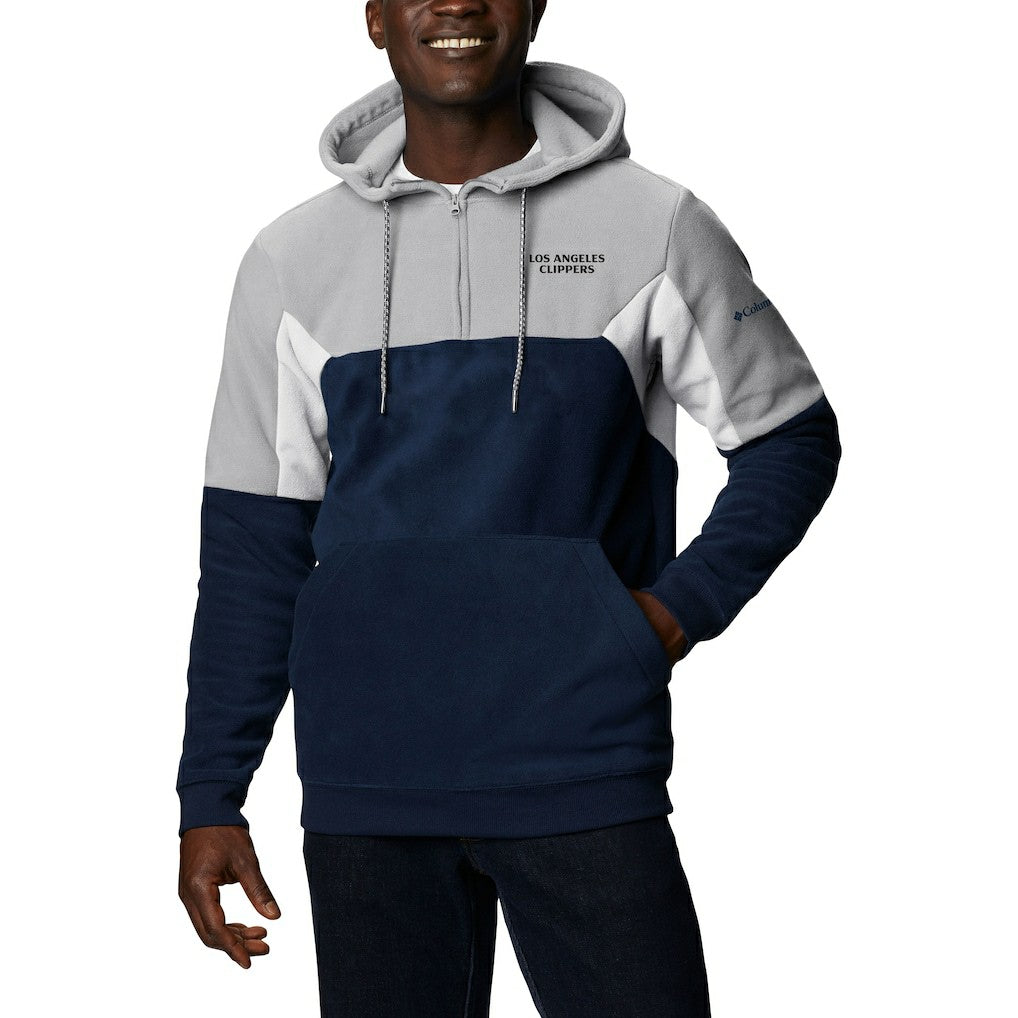 LA Clippers Men's Lodge Quarter-Zip Hoodie - Navy | Columbia sale