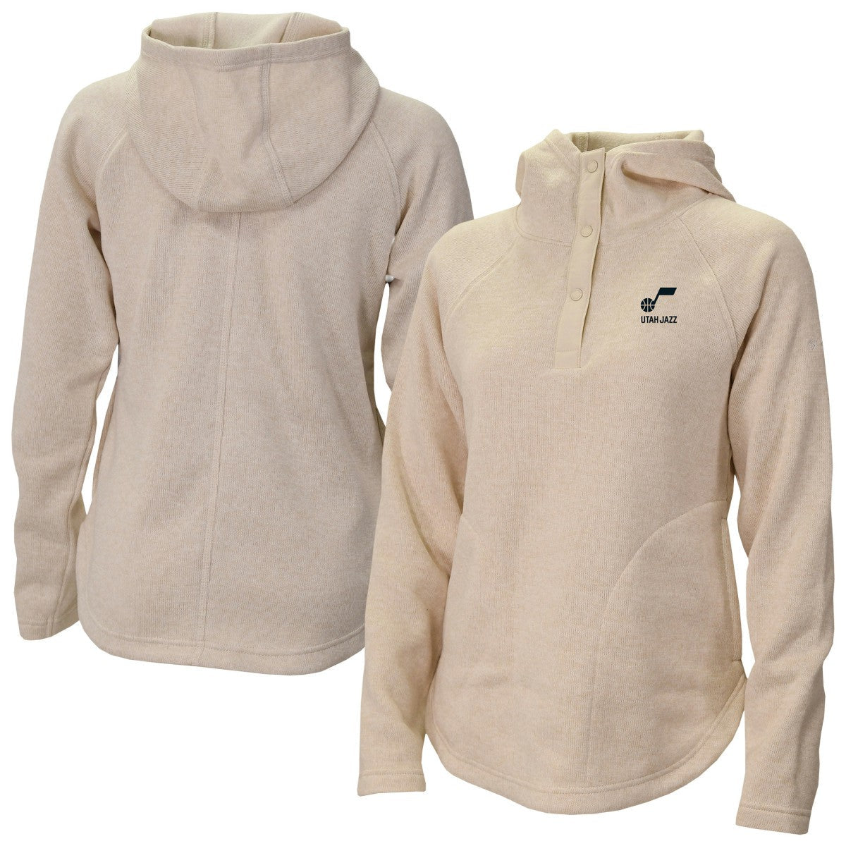 Utah Jazz Women's Sweater Weather Quarter-Snap Hoodie - Cream | Columbia discount