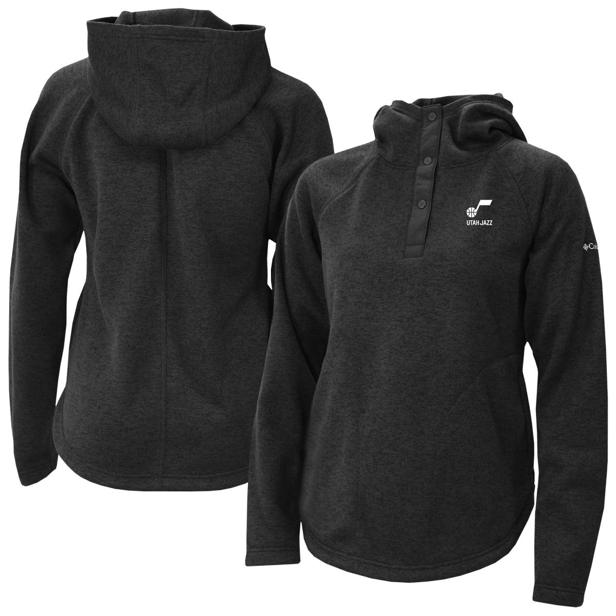 Utah Jazz Women's Sweater Weather Quarter-Snap Hoodie - Black | Columbia sale