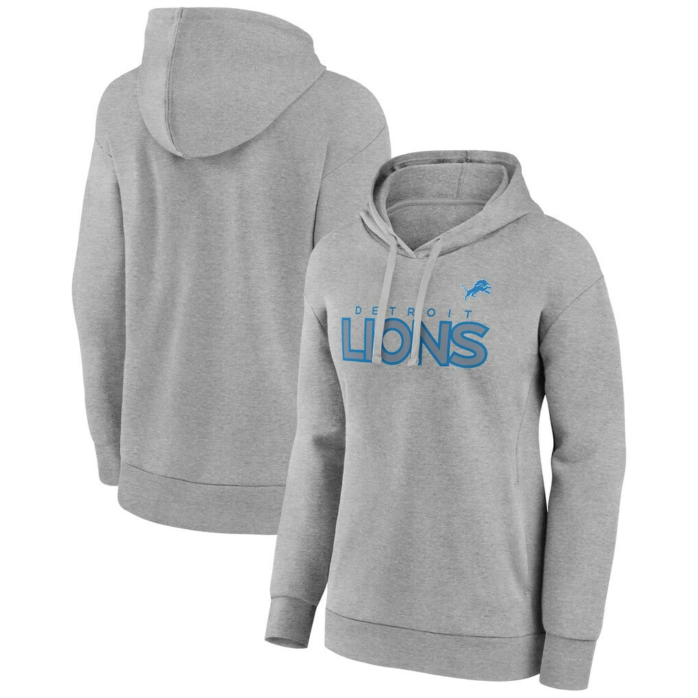 Detroit Lions Women's Check List Pullover Hoodie - Gray cheap