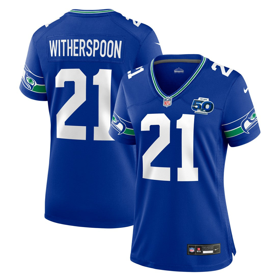 Devon Witherspoon Seattle Seahawks Women's Alternate 50th Season Game Jersey - Royal | Nike on sale