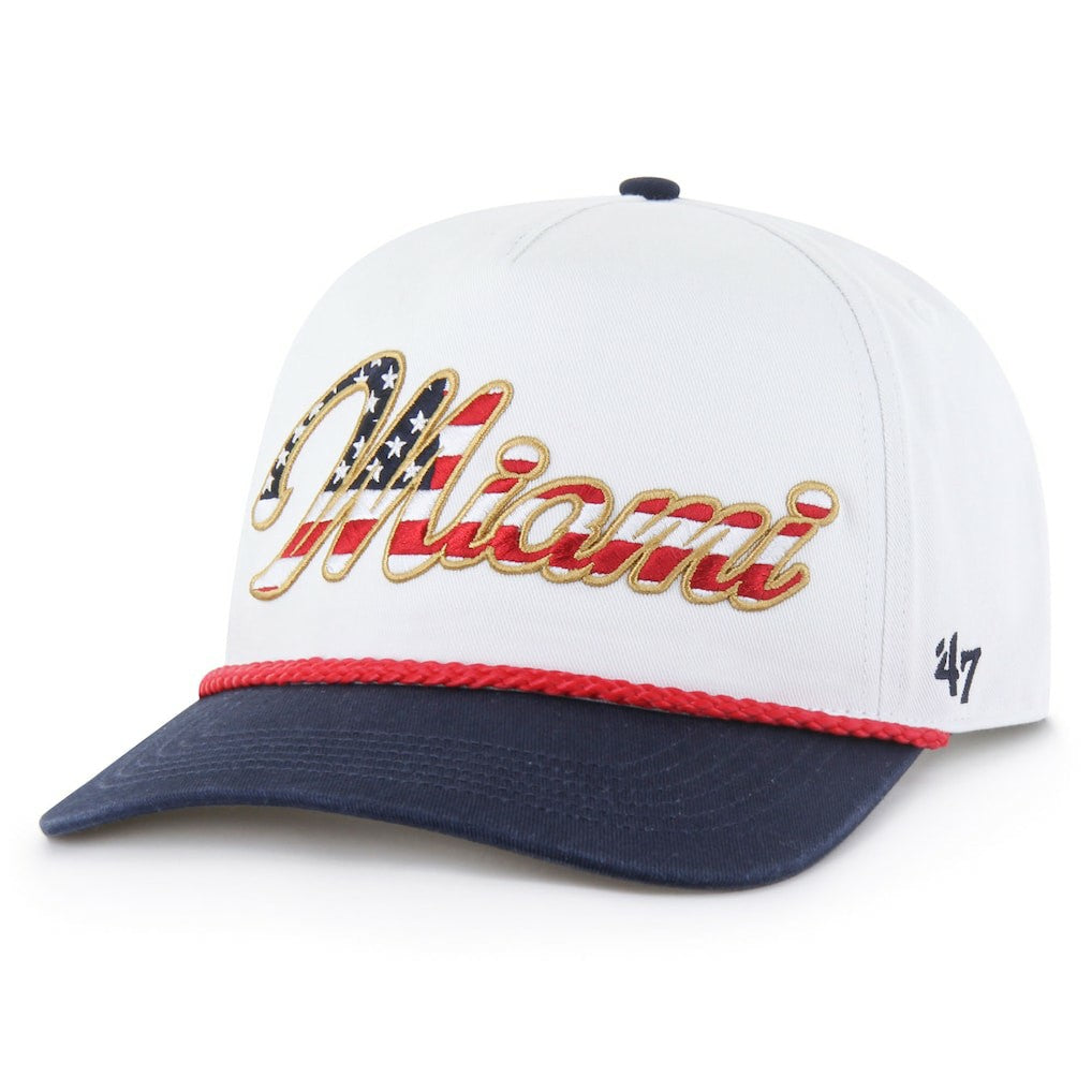 Miami Dolphins '47 Patriotic Overhand Hitch Adjustable Hat - White sale