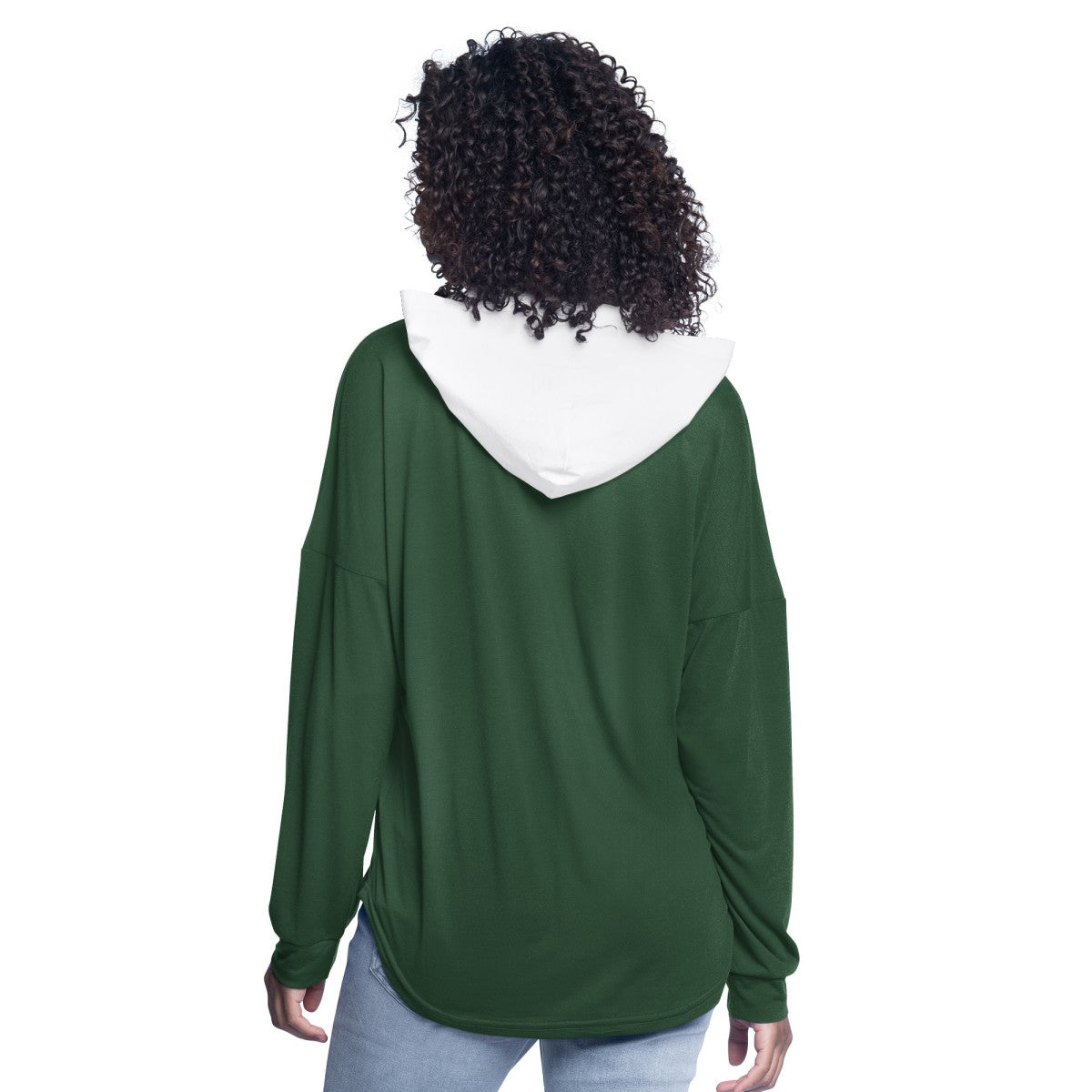 Milwaukee Bucks G-III 4Her by Carl Banks Women's Bench Player Oversized Long Sleeve Hooded Top - Hunter Green online