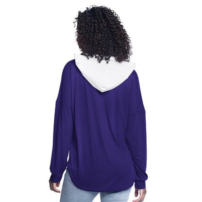 Los Angeles Lakers G-III 4Her by Carl Banks Women's Bench Player Oversized Long Sleeve Hooded Top - Purple online