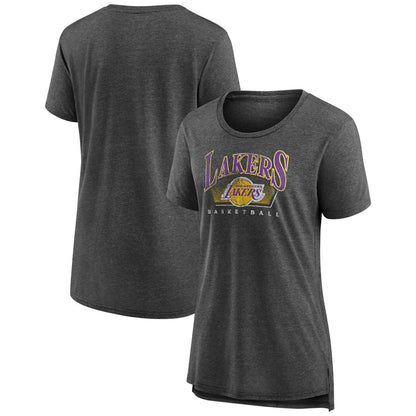 Los Angeles Lakers Women's Selection Tri-Blend T-Shirt - Gray on sale