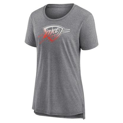 Oklahoma City Thunder Women's Gradient Logo Tri-Blend T-Shirt - Gray cheap