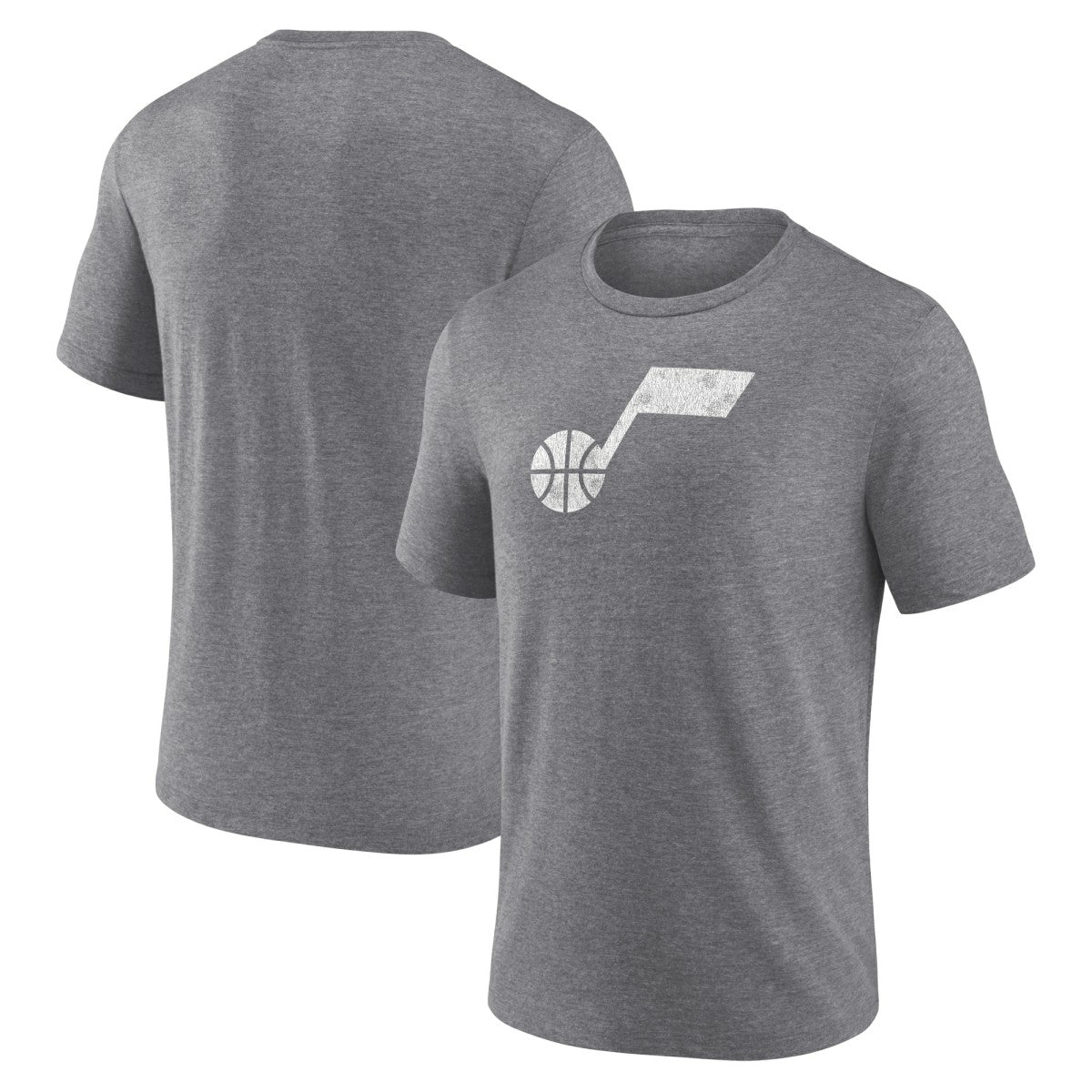Utah Jazz Distressed Tri-Blend T-Shirt - Heather Gray cheap