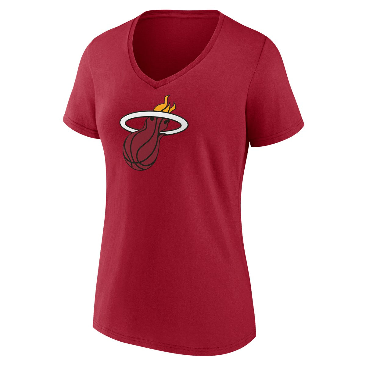 Miami Heat Women's Primary Logo V-Neck T-Shirt - Red online