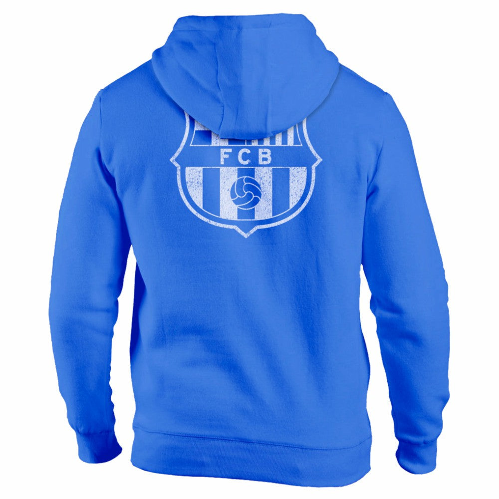 Barcelona 1863FC Wordmark Fleece Pullover Hoodie - Blue outlet