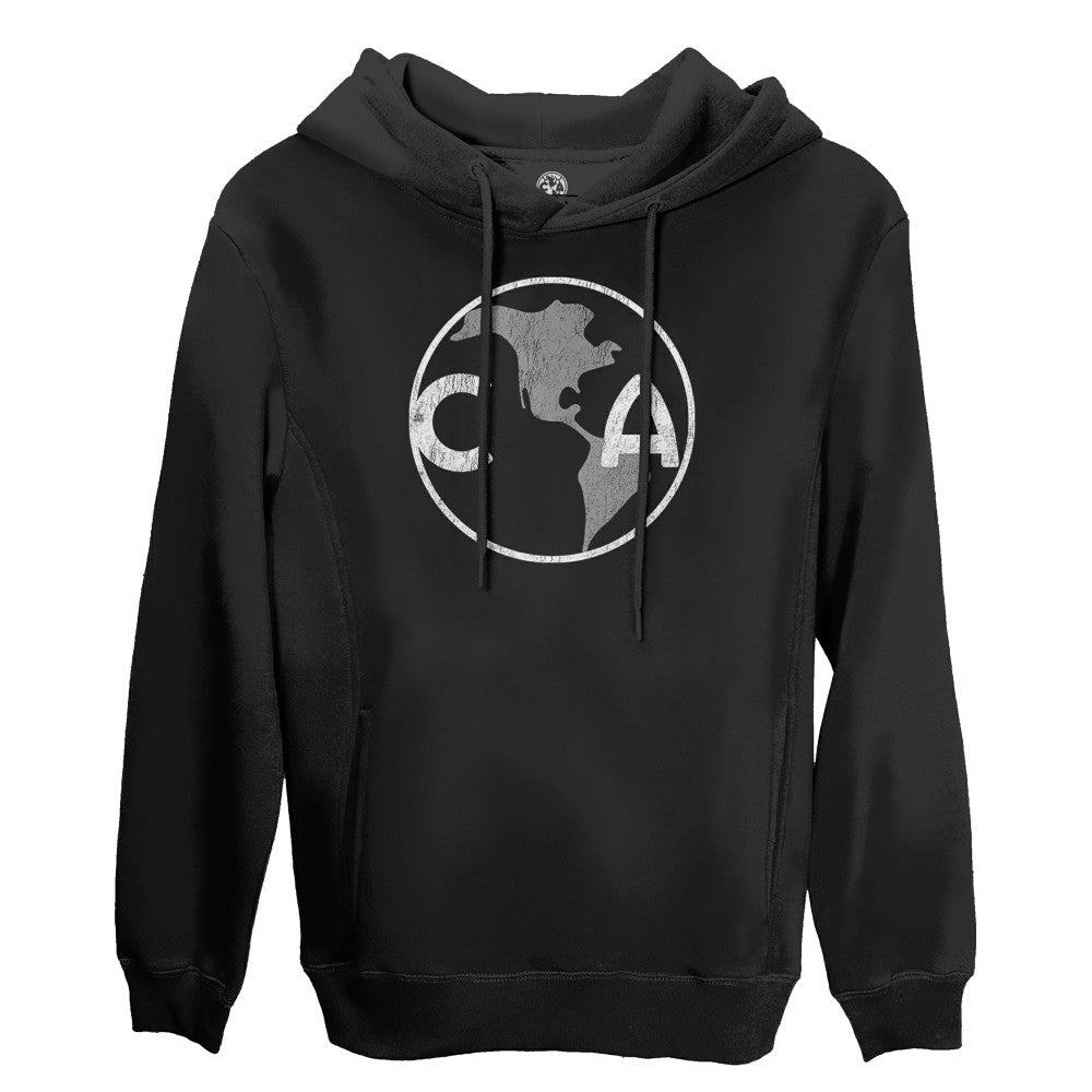 Club America 1863FC Retro Badge Pullover Hoodie - Black shop