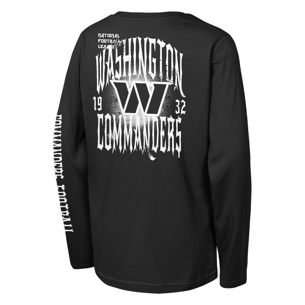Washington Commanders Outerstuff Youth Rumble Long Sleeve T-Shirt - Black for sale