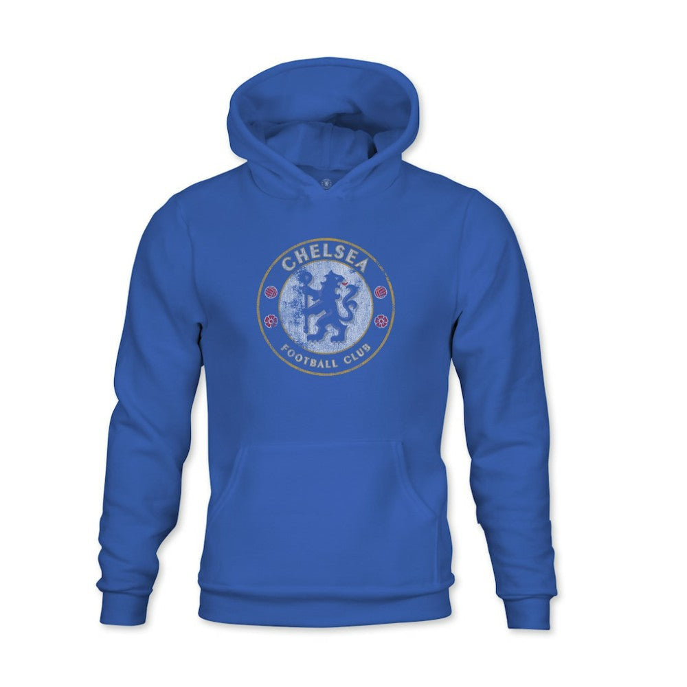 Chelsea 1863FC Youth Color Badge Fleece Pullover Hoodie - Blue on sale
