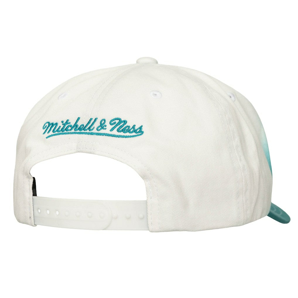 Charlotte Hornets Dip Dye Pro Crown Adjustable Hat - Teal/White | Mitchell & Ness online