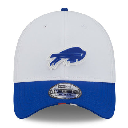 Buffalo Bills New Era 2025 NFL Training Camp 39THIRTY Flex Hat - White/Royal on sale
