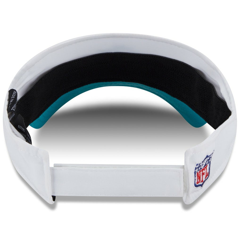 Miami Dolphins New Era 2025 NFL Training Camp Adjustable Visor - White/Aqua cheap