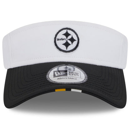 Pittsburgh Steelers New Era 2025 NFL Training Camp Adjustable Visor - White/Black sale
