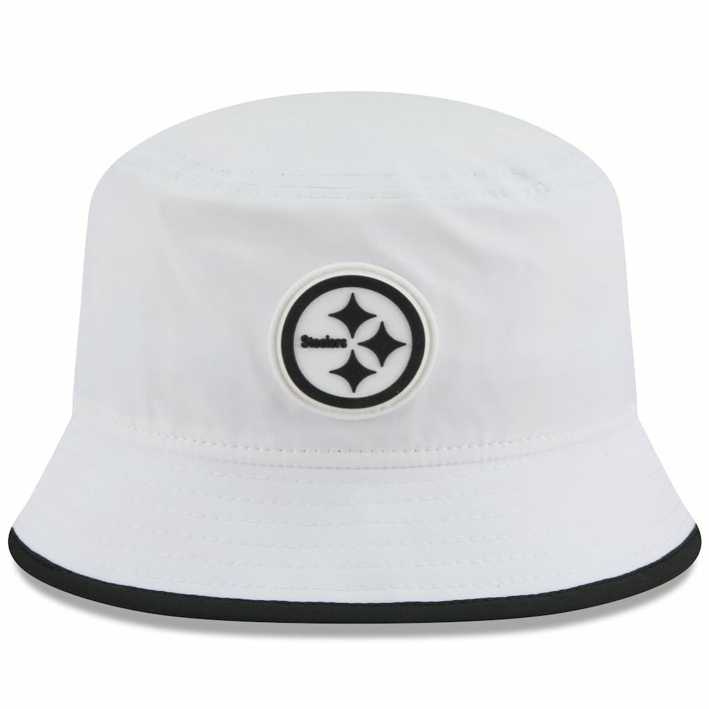Pittsburgh Steelers New Era 2025 NFL Training Camp Stretch Bucket Hat - White on sale
