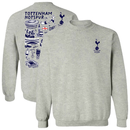 Tottenham Hotspur Vive La Fete Women's Impressions Artwork Pullover Sweatshirt - Gray sale