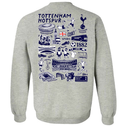 Tottenham Hotspur Vive La Fete Women's Impressions Artwork Pullover Sweatshirt - Gray sale