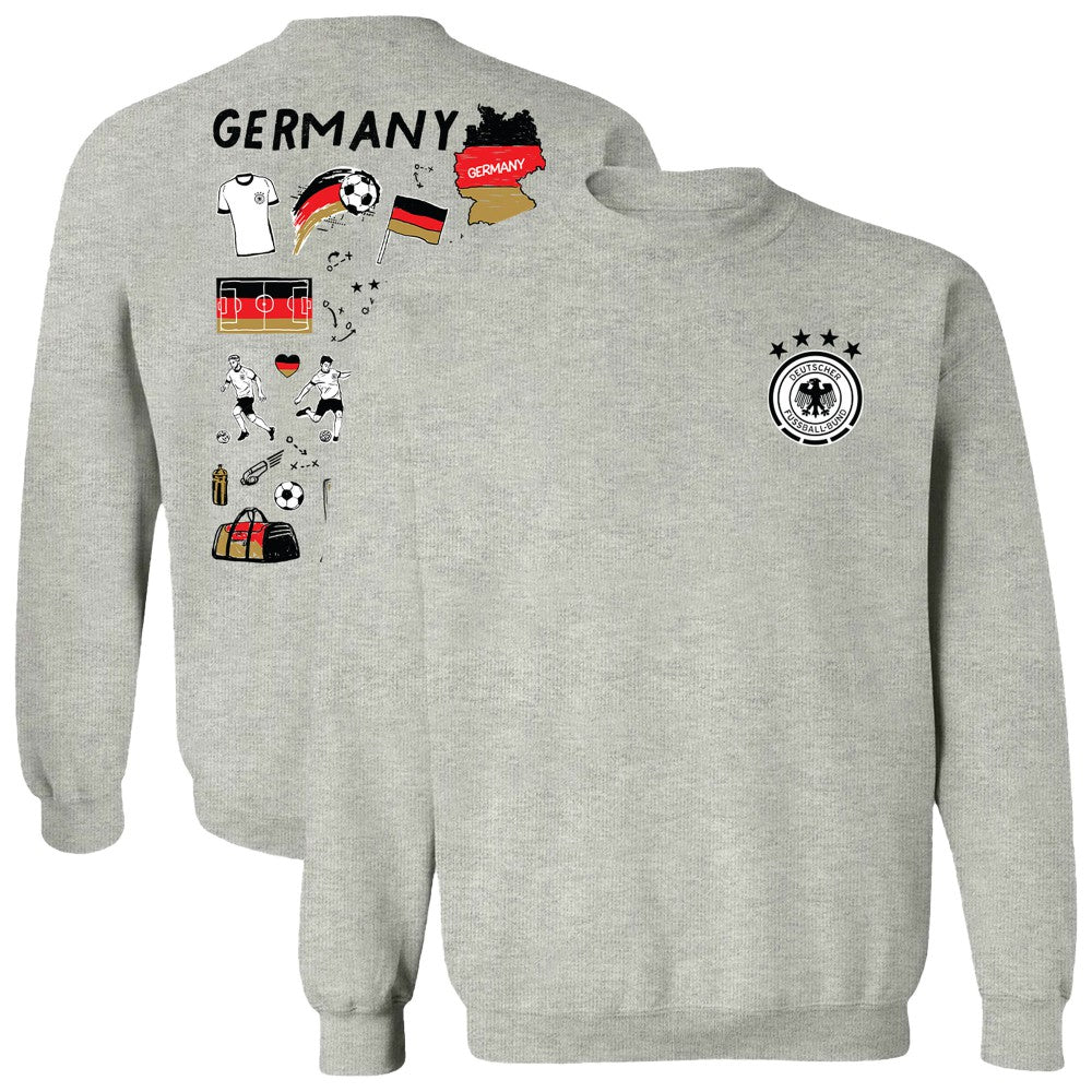 Germany National Team Vive La Fete Women's Impressions Artwork Pullover Sweatshirt - Gray sale