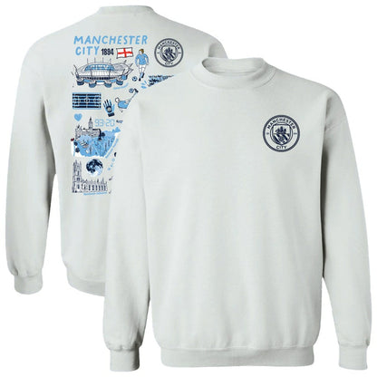 Manchester City Vive La Fete Women's Impressions Artwork Pullover Sweatshirt - White shop