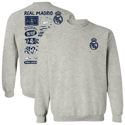 Real Madrid Vive La Fete Women's Impressions Artwork Pullover Sweatshirt - Gray on sale