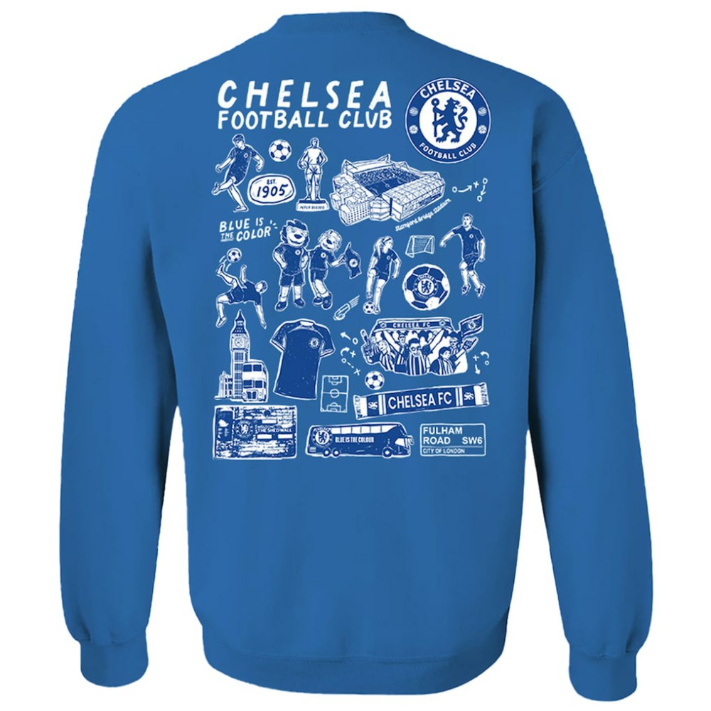 Chelsea Vive La Fete Women's Impressions Artwork Pullover Sweatshirt - Blue sale
