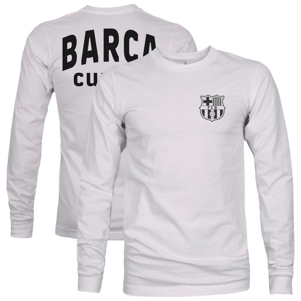Barcelona 1863FC Back Team Arch Long Sleeve T-Shirt - Gray on sale