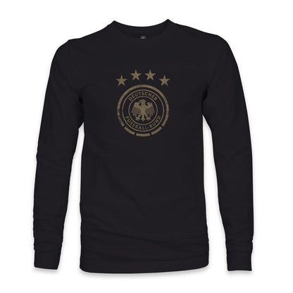 Germany National Team 1863FC Mono Badge Long Sleeve T-Shirt - Black discount