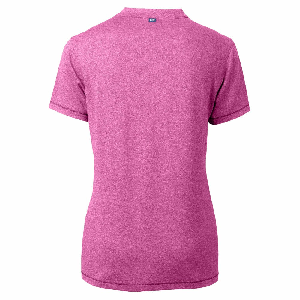 Minnesota Twins Cutter & Buck Forge Heathered Stretch Blade Top - Light Pink