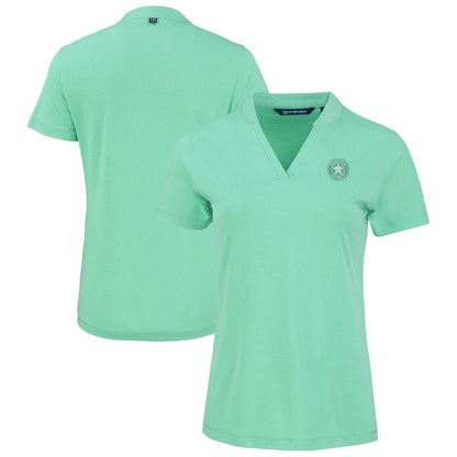 Houston Astros Cutter & Buck Forge Heathered Stretch Blade Top - Heather Mint