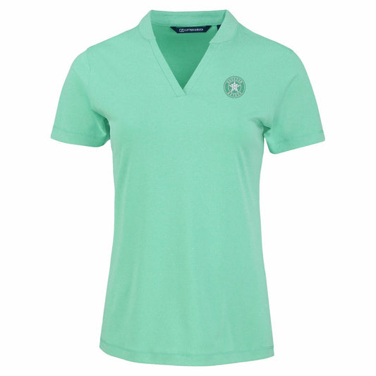 Houston Astros Cutter & Buck Forge Heathered Stretch Blade Top - Heather Mint