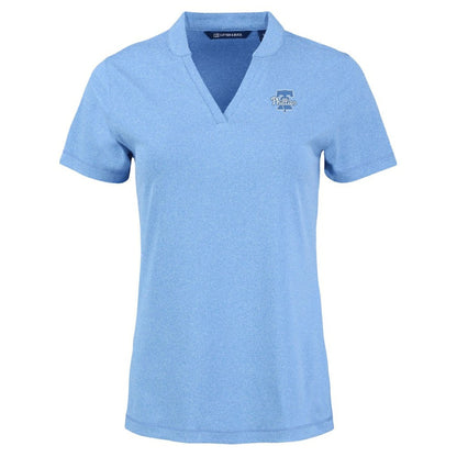 Philadelphia Phillies Cutter & Buck Forge Heathered Stretch Blade Top - Heather Powder Blue