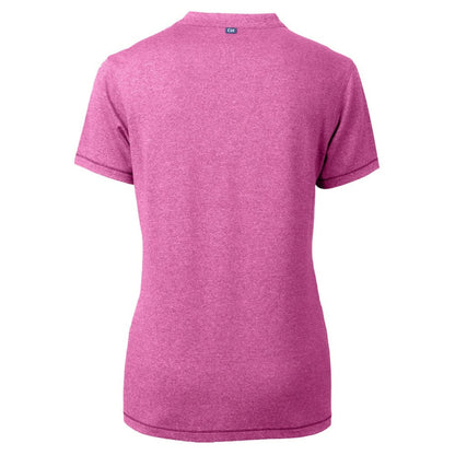 Philadelphia Phillies Cutter & Buck Forge Heathered Stretch Blade Top - Light Pink